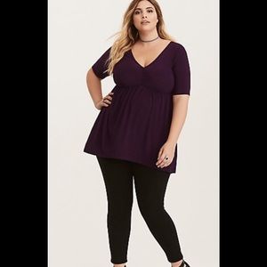 Torrid Purple / Plum Hi-Lo Babydoll Top